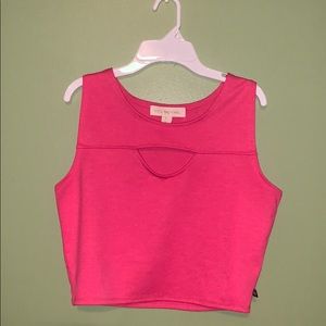 !!DISCONTINUED!! NIKI MINAJ PINK KEYHOLE CROP TOP
